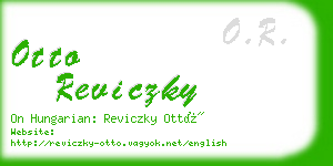 otto reviczky business card